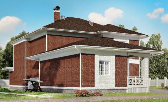 315-001-R Two Story House Plans and garage, big Drawing House | Проекты домов от House Expert