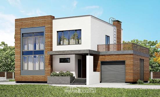 220-003-R Two Story House Plans with garage in back, spacious House Blueprints | Проекты домов от House Expert