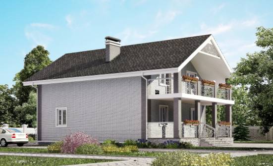 150-007-R Two Story House Plans with mansard, cozy Home Plans | Проекты домов от House Expert