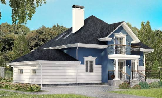 180-002-R Two Story House Plans with mansard roof with garage in front, luxury House Plan | Проекты домов от House Expert