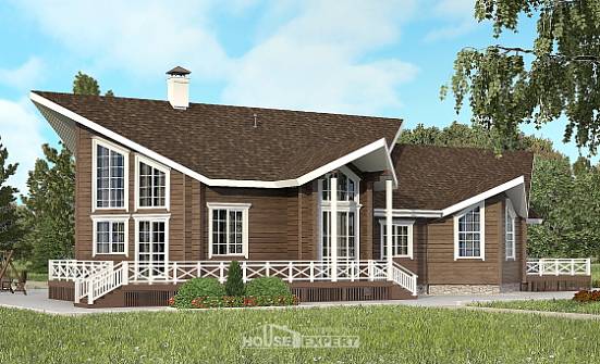 210-002-L Two Story House Plans with mansard roof, modern Online Floor | Проекты домов от House Expert