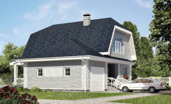 160-006-L Two Story House Plans with mansard roof with garage under, beautiful Dream Plan | Проекты домов от House Expert