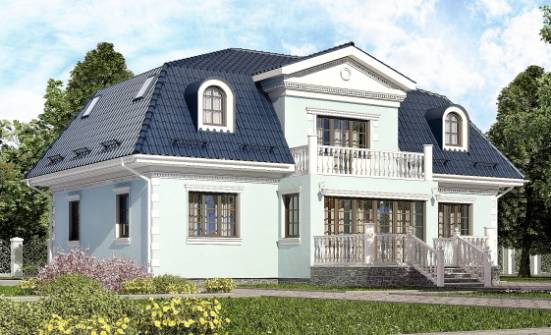 210-004-L Two Story House Plans with mansard roof, classic House Planes | Проекты домов от House Expert