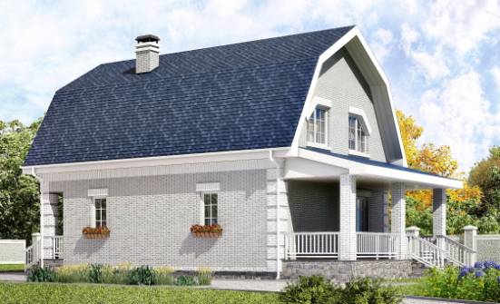 130-005-R Two Story House Plans and mansard, the budget Home Blueprints | Проекты домов от House Expert