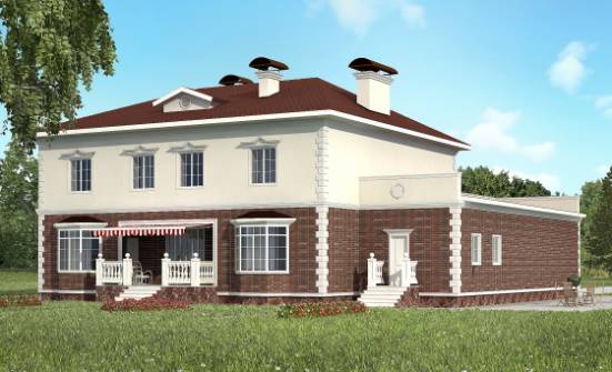 380-001-L Two Story House Plans with garage in front, a huge Home House | Проекты домов от House Expert