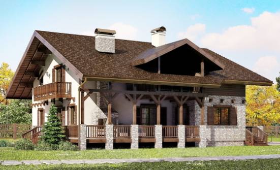 250-003-R Two Story House Plans with mansard roof, big Design Blueprints | Проекты домов от House Expert