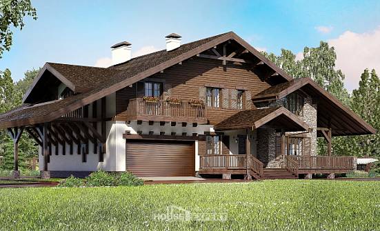 320-001-R Two Story House Plans with mansard roof and garage, classic House Plan | Проекты домов от House Expert