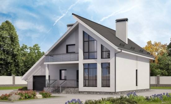 200-007-L Two Story House Plans with mansard roof and garage, best house Cottages Plans | Проекты домов от House Expert