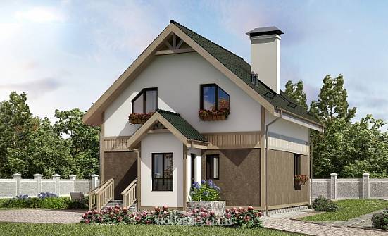 105-001-L Two Story House Plans with mansard, the budget Online Floor | Проекты домов от House Expert