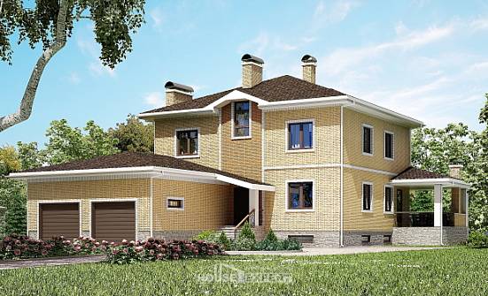 350-002-L Three Story House Plans with garage, classic Plan Online | Проекты домов от House Expert