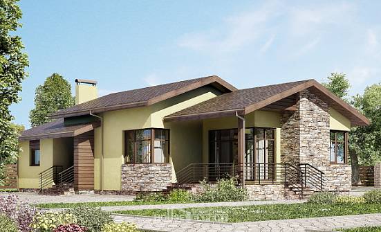 130-007-L One Story House Plans, compact Architect Plans | Проекты домов от House Expert