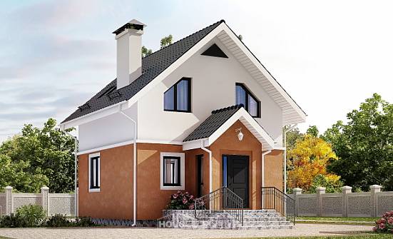 070-001-L Two Story House Plans with mansard roof, little Timber Frame Houses Plans | Проекты домов от House Expert