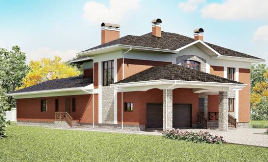 400-002-L Two Story House Plans and garage, cozy Plans Free | Проекты домов от House Expert