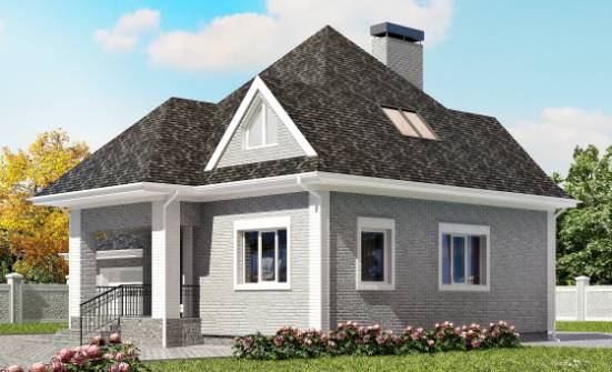 135-001-L Two Story House Plans with mansard roof with garage in front, cozy Custom Home Plans Online | Проекты домов от House Expert