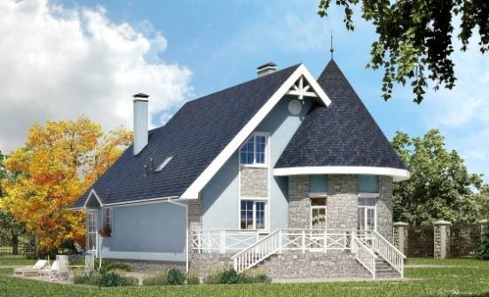 170-003-R Two Story House Plans and mansard, modest Design Blueprints | Проекты домов от House Expert