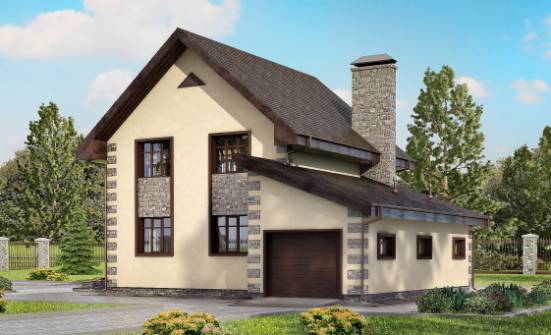 160-004-R Two Story House Plans with garage under, compact Online Floor | Проекты домов от House Expert