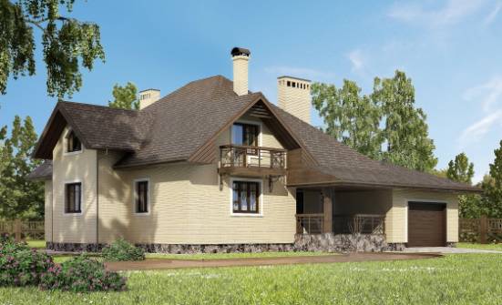 275-003-R Two Story House Plans with mansard with garage under, spacious Building Plan  | Проекты домов от House Expert