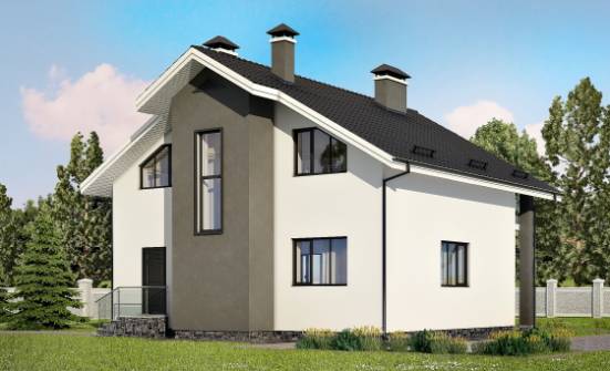 150-005-L Two Story House Plans with mansard, modest Home House | Проекты домов от House Expert