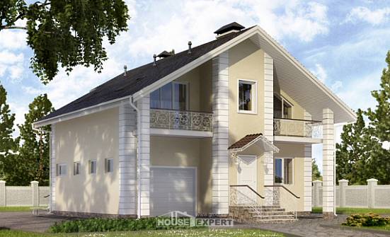 150-002-L Two Story House Plans with mansard with garage in back, available Ranch | Проекты домов от House Expert