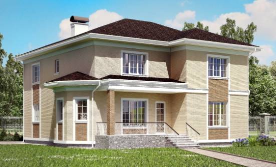 335-001-L Two Story House Plans with garage in front, spacious House Online | Проекты домов от House Expert