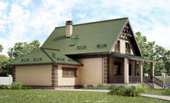 160-007-R Two Story House Plans and mansard with garage in front, modern House Building | Проекты домов от House Expert