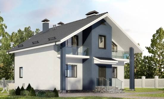 150-005-R Two Story House Plans with mansard roof, available Home Blueprints | Проекты домов от House Expert