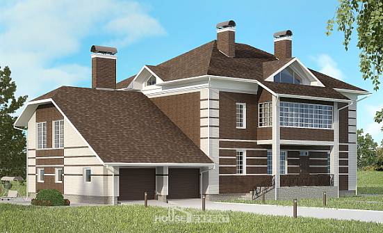 505-002-L Three Story House Plans with garage in back, luxury Online Floor | Проекты домов от House Expert