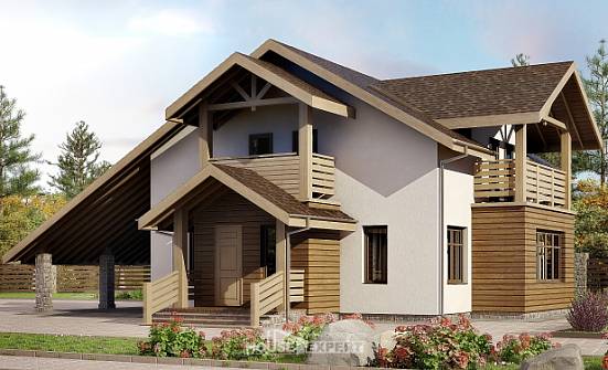 155-010-L Two Story House Plans with mansard with garage, the budget Planning And Design | Проекты домов от House Expert