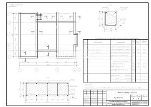 Схема армирования ростверка. Спецификация арматурных и бетонных изделий фундамента