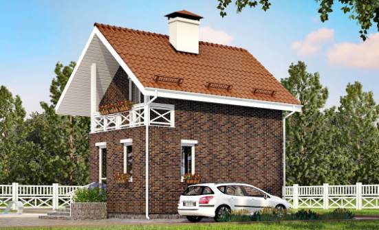 045-001-L Two Story House Plans with mansard roof, economical House Plans | Проекты домов от House Expert