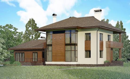 300-001-R Two Story House Plans, beautiful Woodhouses Plans | Проекты домов от House Expert