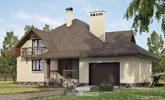 275-003-R Two Story House Plans with mansard with garage under, spacious Building Plan  | Проекты домов от House Expert