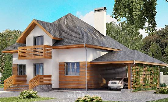 155-004-R Two Story House Plans with mansard roof with garage in back, best house Online Floor | Проекты домов от House Expert