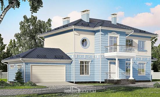 285-003-L Two Story House Plans with garage under, beautiful Blueprints | Проекты домов от House Expert