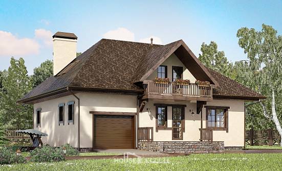 200-001-L Two Story House Plans and mansard with garage, luxury Custom Home | Проекты домов от House Expert