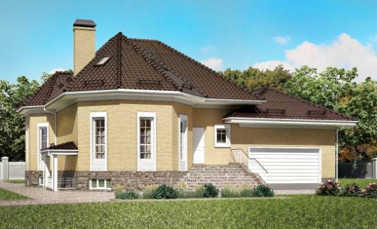 400-001-R Three Story House Plans with mansard roof with garage under, cozy Construction Plans | Проекты домов от House Expert