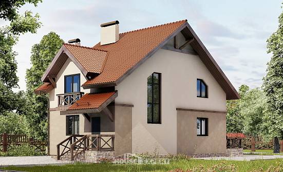 120-003-L Two Story House Plans and mansard, inexpensive House Planes | Проекты домов от House Expert