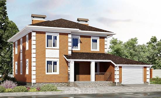 220-004-L Two Story House Plans with garage under, modern Design House | Проекты домов от House Expert