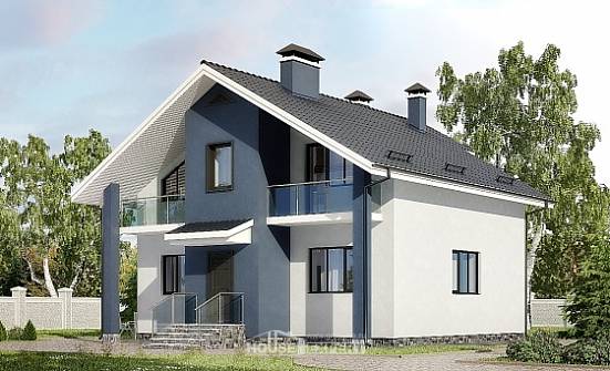 150-005-R Two Story House Plans with mansard roof, available Home Blueprints | Проекты домов от House Expert