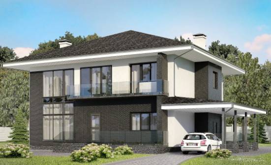 245-002-R Two Story House Plans and garage, classic Plans Free | Проекты домов от House Expert