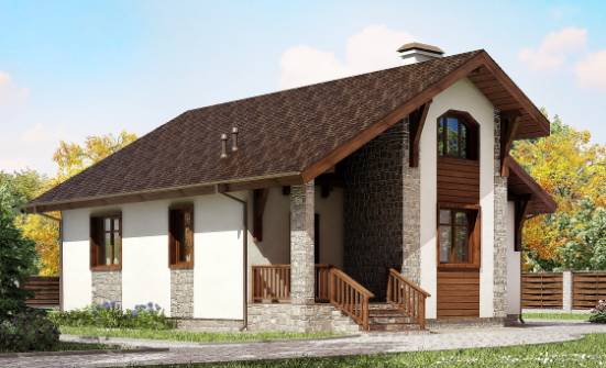 080-002-L One Story House Plans, compact Woodhouses Plans | Проекты домов от House Expert