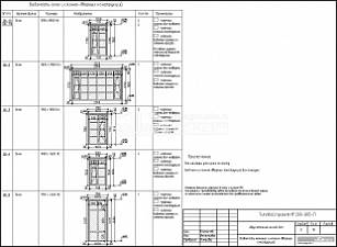 Ведомость окон и оконно-дверных конструкций