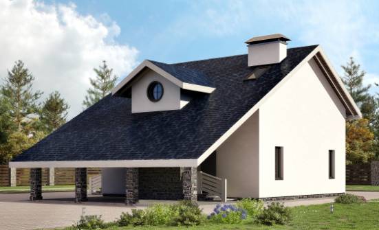 155-010-R Two Story House Plans with mansard roof with garage in back, available Tiny House Plans | Проекты домов от House Expert