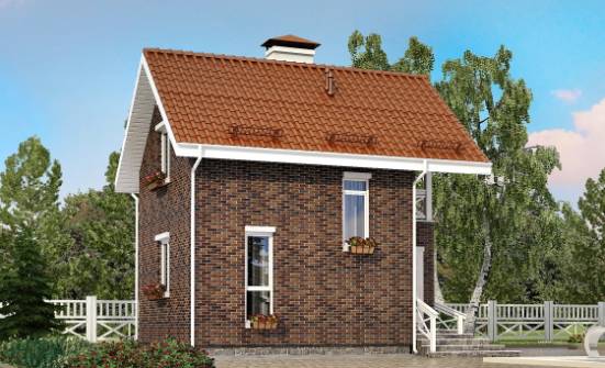 045-001-L Two Story House Plans with mansard roof, economical House Plans | Проекты домов от House Expert