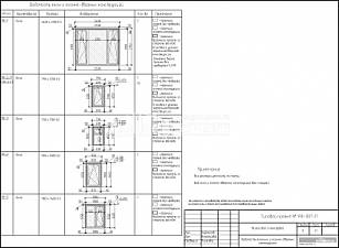 Ведомость оконнных и оконно-дверных конструкций