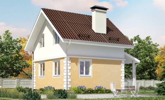 070-002-R Two Story House Plans with mansard roof, beautiful Drawing House | Проекты домов от House Expert