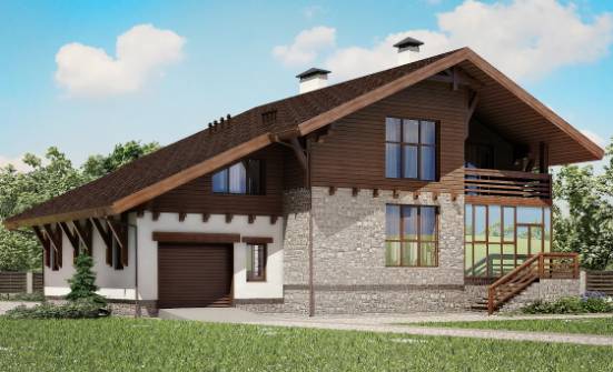 420-001-R Three Story House Plans with mansard and garage, big House Plan | Проекты домов от House Expert