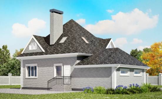 135-001-L Two Story House Plans with mansard roof with garage in front, cozy Custom Home Plans Online | Проекты домов от House Expert