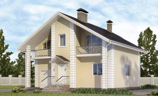 150-002-L Two Story House Plans with mansard with garage in back, available Ranch | Проекты домов от House Expert