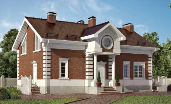 160-009-R Two Story House Plans with mansard, modern House Plans | Проекты домов от House Expert